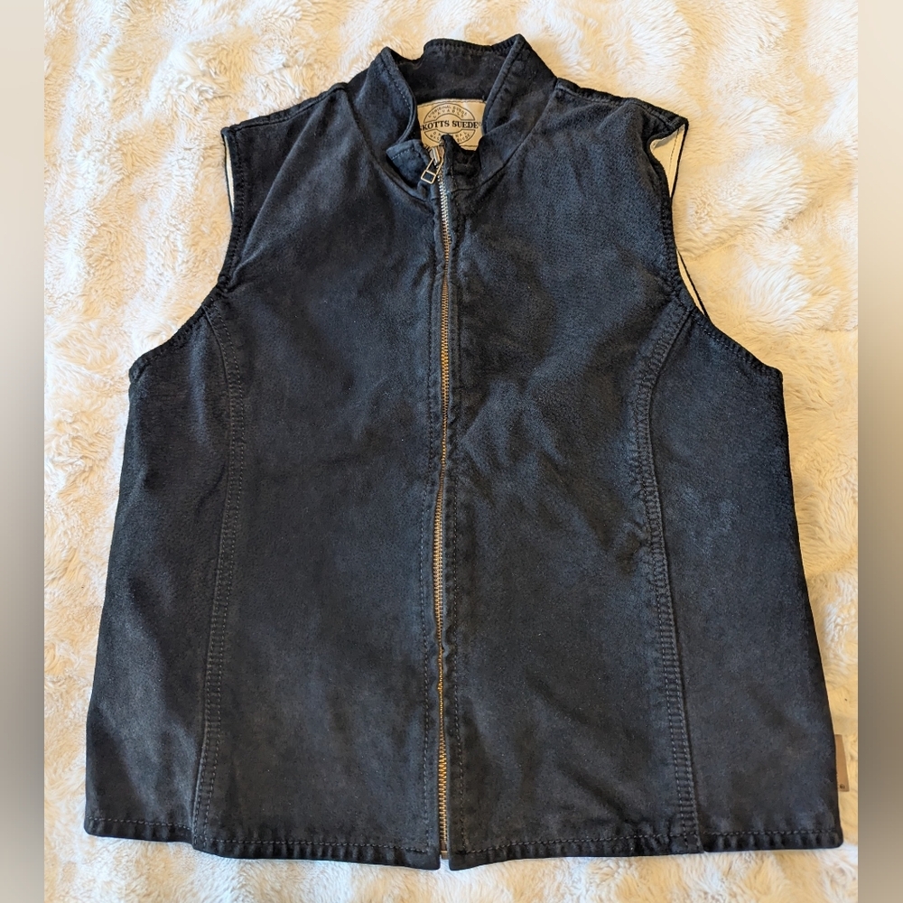 Skotts Suede Black Suede Vest - Picture 2 of 6